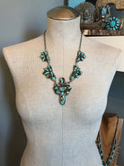 The Pondosa Statement Necklace Set-Necklaces-Calli Co., Turquoise and Silver Jewelry, Native American Handmade, Zuni Tribe, Navajo Tribe, Brock Texas