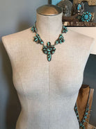 The Pondosa Statement Necklace Set-Necklaces-Calli Co., Turquoise and Silver Jewelry, Native American Handmade, Zuni Tribe, Navajo Tribe, Brock Texas