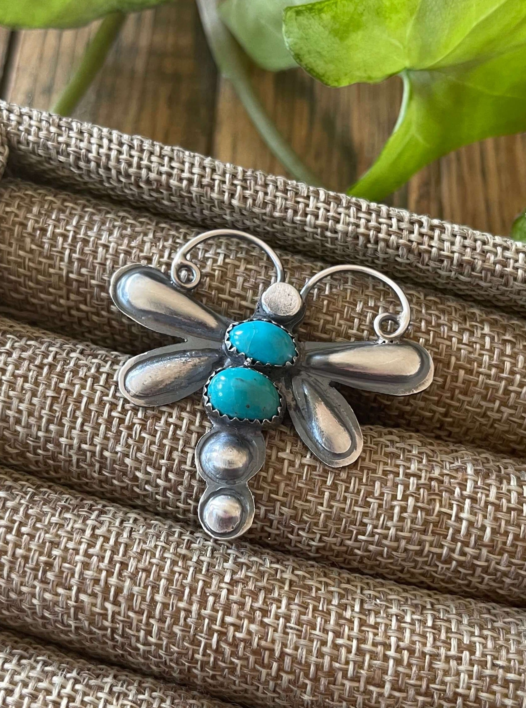 The Turquoise Dragonfly Ring-Rings-Calli Co., Turquoise and Silver Jewelry, Native American Handmade, Zuni Tribe, Navajo Tribe, Brock Texas