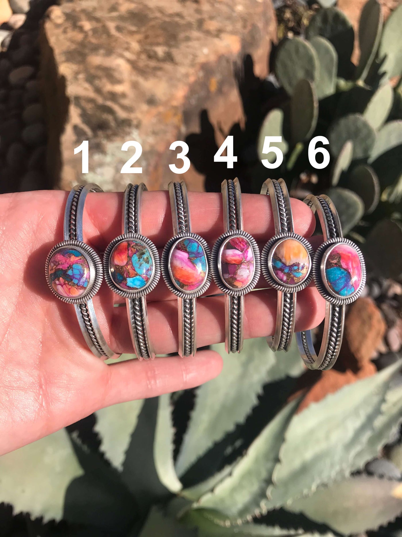 The Dani Dahlia Cuffs-Bracelets & Cuffs-Calli Co., Turquoise and Silver Jewelry, Native American Handmade, Zuni Tribe, Navajo Tribe, Brock Texas