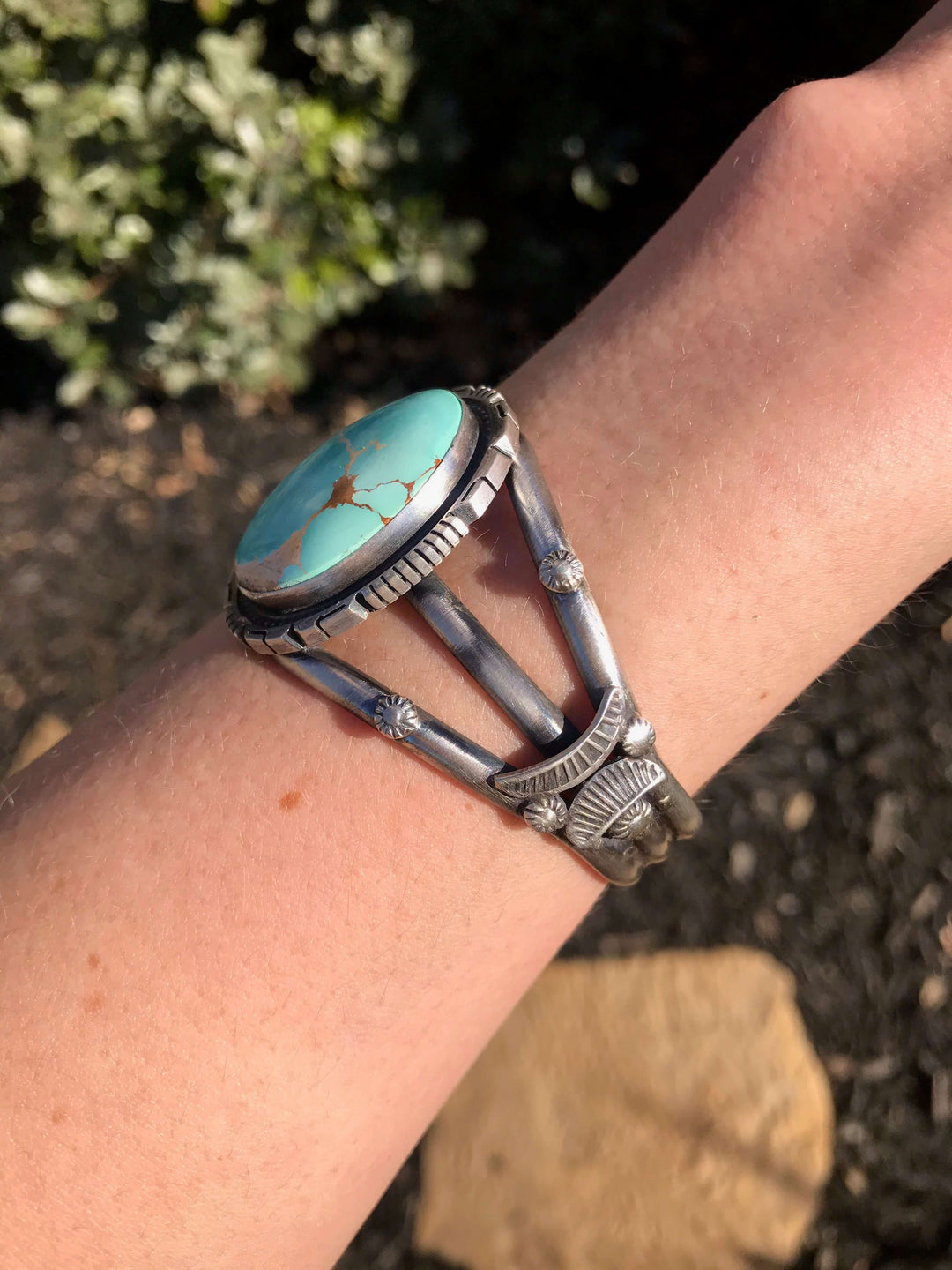 The Goldie Royston Turquoise Cuff-Bracelets & Cuffs-Calli Co., Turquoise and Silver Jewelry, Native American Handmade, Zuni Tribe, Navajo Tribe, Brock Texas