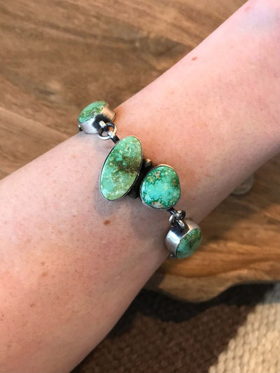 The Kooskia Link Bracelet, 1-Bracelets & Cuffs-Calli Co., Turquoise and Silver Jewelry, Native American Handmade, Zuni Tribe, Navajo Tribe, Brock Texas