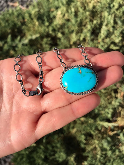 The Ranger Necklace, 55-Necklaces-Calli Co., Turquoise and Silver Jewelry, Native American Handmade, Zuni Tribe, Navajo Tribe, Brock Texas