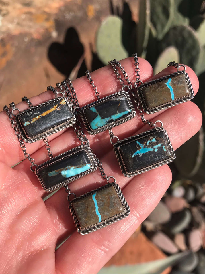 The Little Chief Ribbon Necklaces-Necklaces-Calli Co., Turquoise and Silver Jewelry, Native American Handmade, Zuni Tribe, Navajo Tribe, Brock Texas