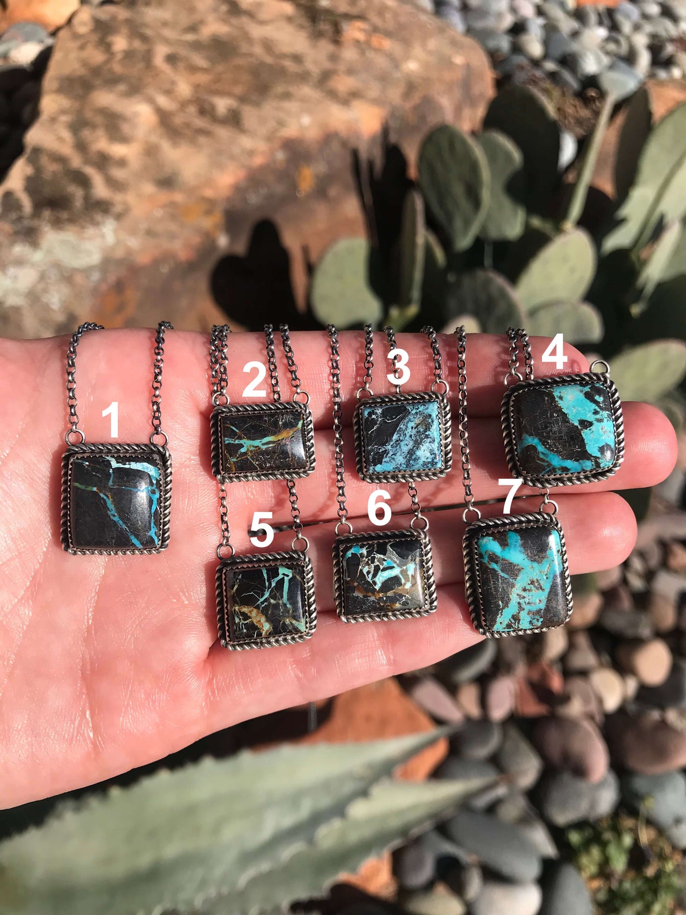The Big Chief Ribbon Necklaces-Necklaces-Calli Co., Turquoise and Silver Jewelry, Native American Handmade, Zuni Tribe, Navajo Tribe, Brock Texas