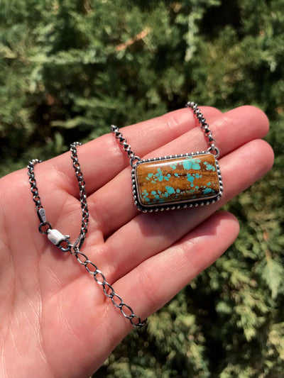 The Ranger Necklace, 68-Necklaces-Calli Co., Turquoise and Silver Jewelry, Native American Handmade, Zuni Tribe, Navajo Tribe, Brock Texas