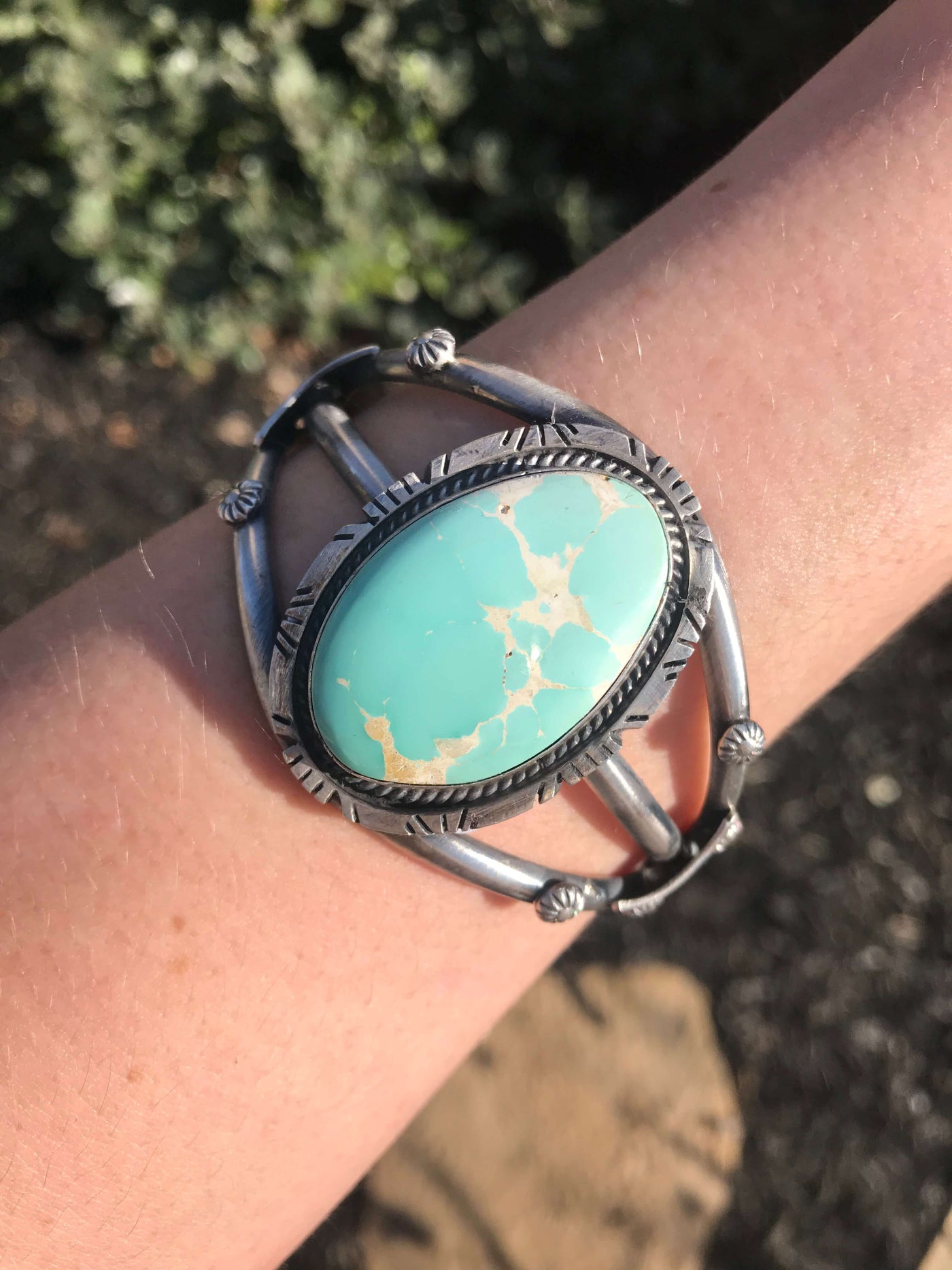 The Shawnee Royston Turquoise Cuff-Bracelets & Cuffs-Calli Co., Turquoise and Silver Jewelry, Native American Handmade, Zuni Tribe, Navajo Tribe, Brock Texas
