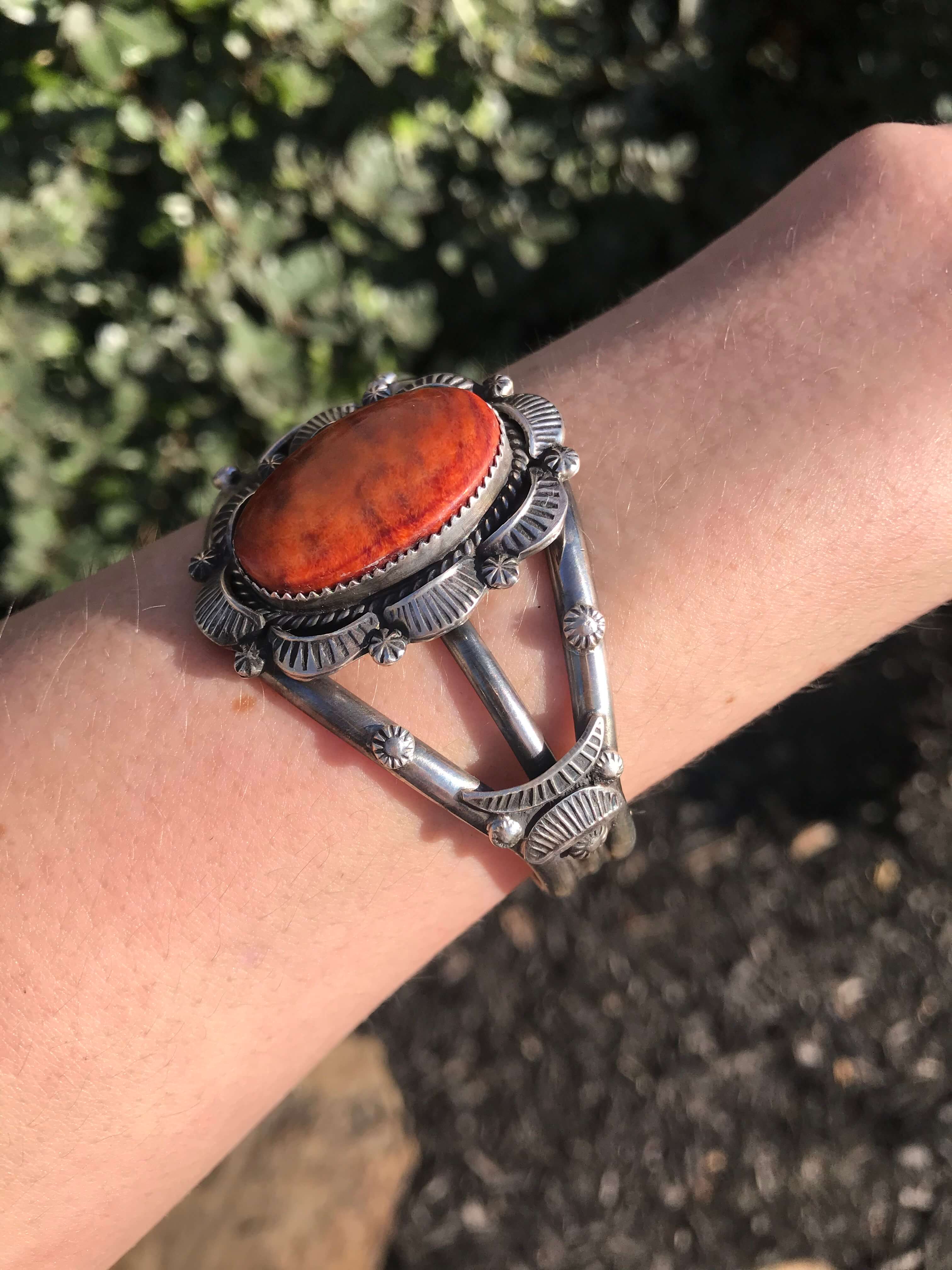 The Mankato Spiny Cuff-Bracelets & Cuffs-Calli Co., Turquoise and Silver Jewelry, Native American Handmade, Zuni Tribe, Navajo Tribe, Brock Texas