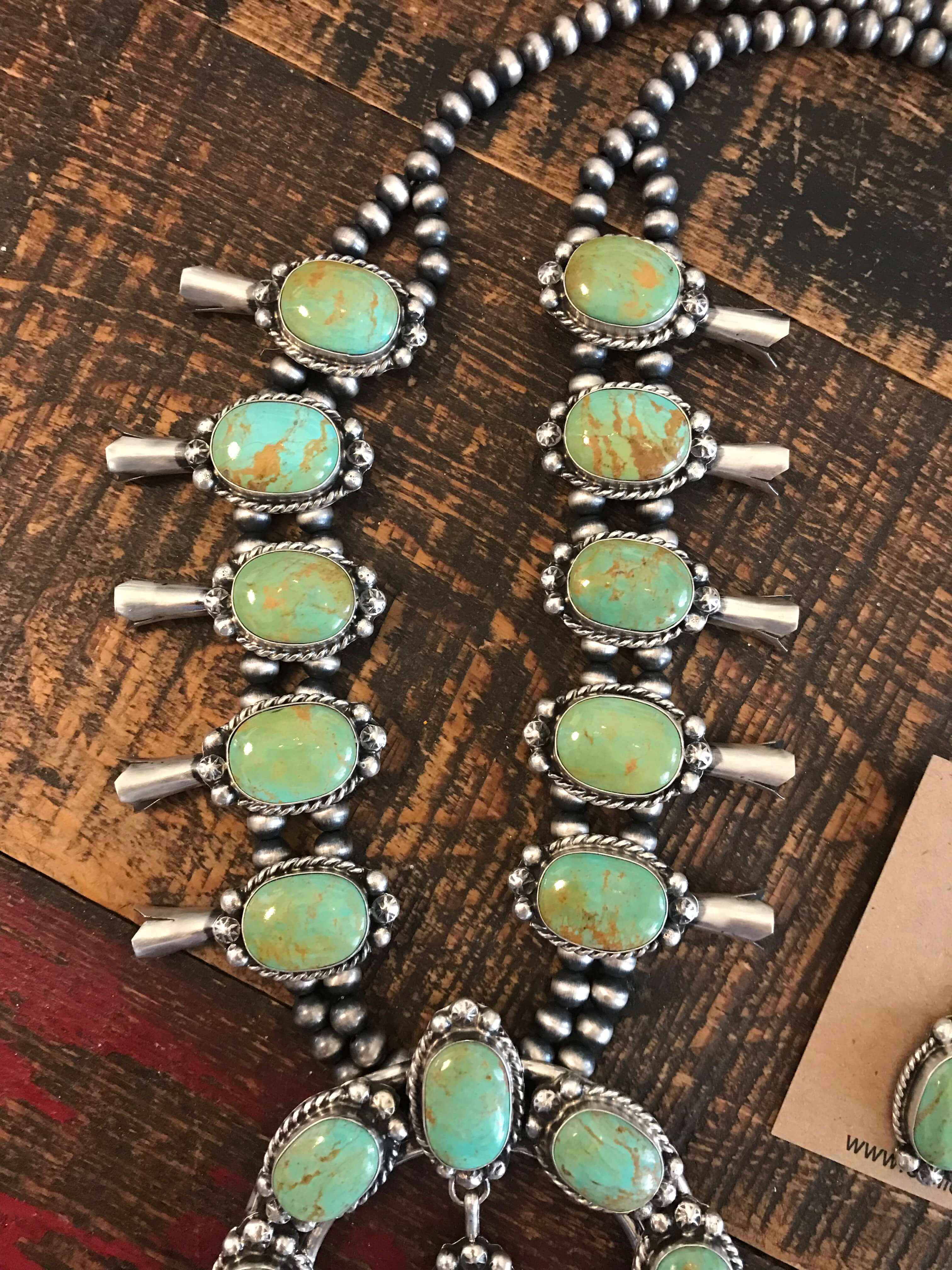 Squash hot sale necklace turquoise