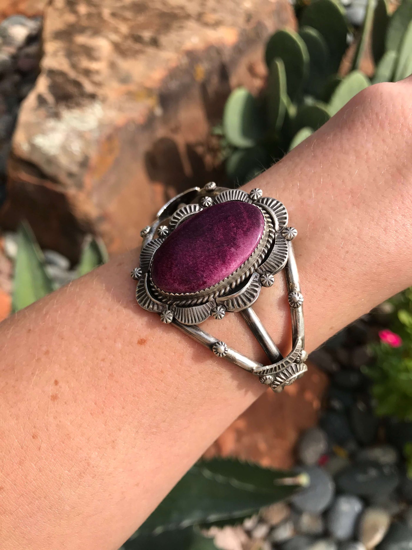 The Belleview Spiny Cuff-Bracelets & Cuffs-Calli Co., Turquoise and Silver Jewelry, Native American Handmade, Zuni Tribe, Navajo Tribe, Brock Texas