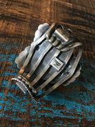 The Saddle Cuff-Bracelets & Cuffs-Calli Co., Turquoise and Silver Jewelry, Native American Handmade, Zuni Tribe, Navajo Tribe, Brock Texas