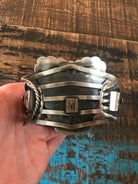 The Saddle Cuff-Bracelets & Cuffs-Calli Co., Turquoise and Silver Jewelry, Native American Handmade, Zuni Tribe, Navajo Tribe, Brock Texas