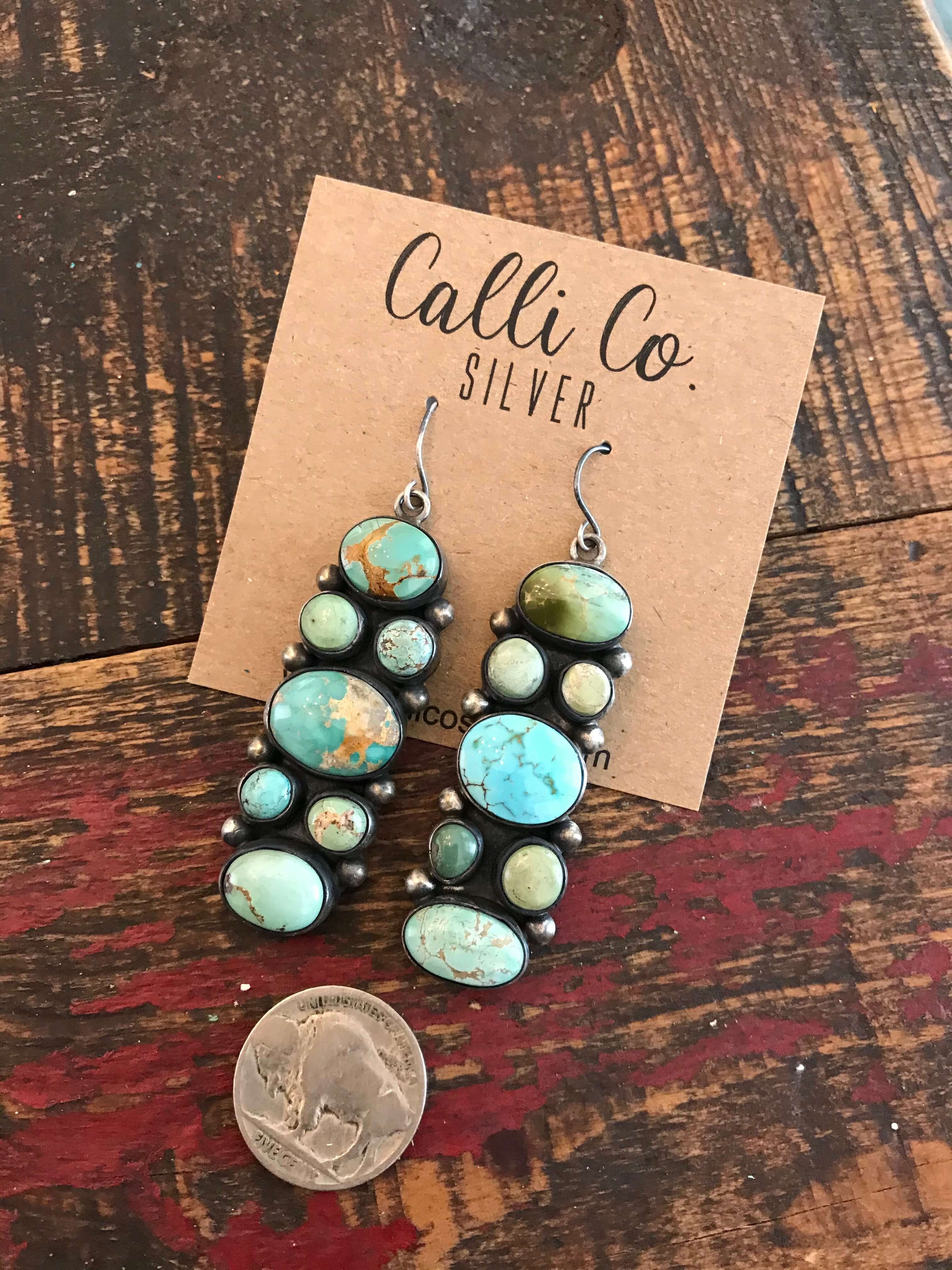 The Rio Oso Statement Necklace Set-Necklaces-Calli Co., Turquoise and Silver Jewelry, Native American Handmade, Zuni Tribe, Navajo Tribe, Brock Texas