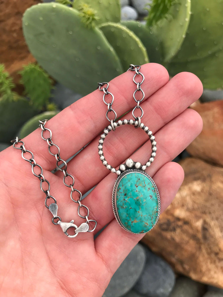 The Bombshell Necklace, 7-Necklaces-Calli Co., Turquoise and Silver Jewelry, Native American Handmade, Zuni Tribe, Navajo Tribe, Brock Texas