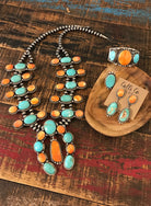 The Wynn Royston and Spiny Squash Blossom Set-Necklaces-Calli Co., Turquoise and Silver Jewelry, Native American Handmade, Zuni Tribe, Navajo Tribe, Brock Texas