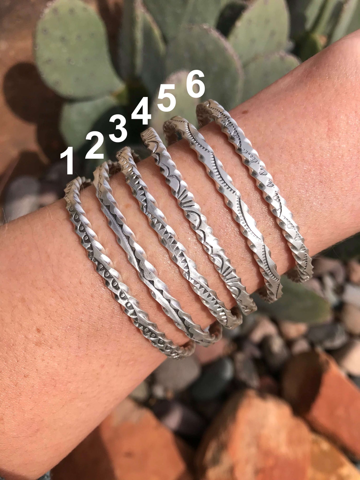 The Reid Sterling Stacking Cuff-Bracelets & Cuffs-Calli Co., Turquoise and Silver Jewelry, Native American Handmade, Zuni Tribe, Navajo Tribe, Brock Texas