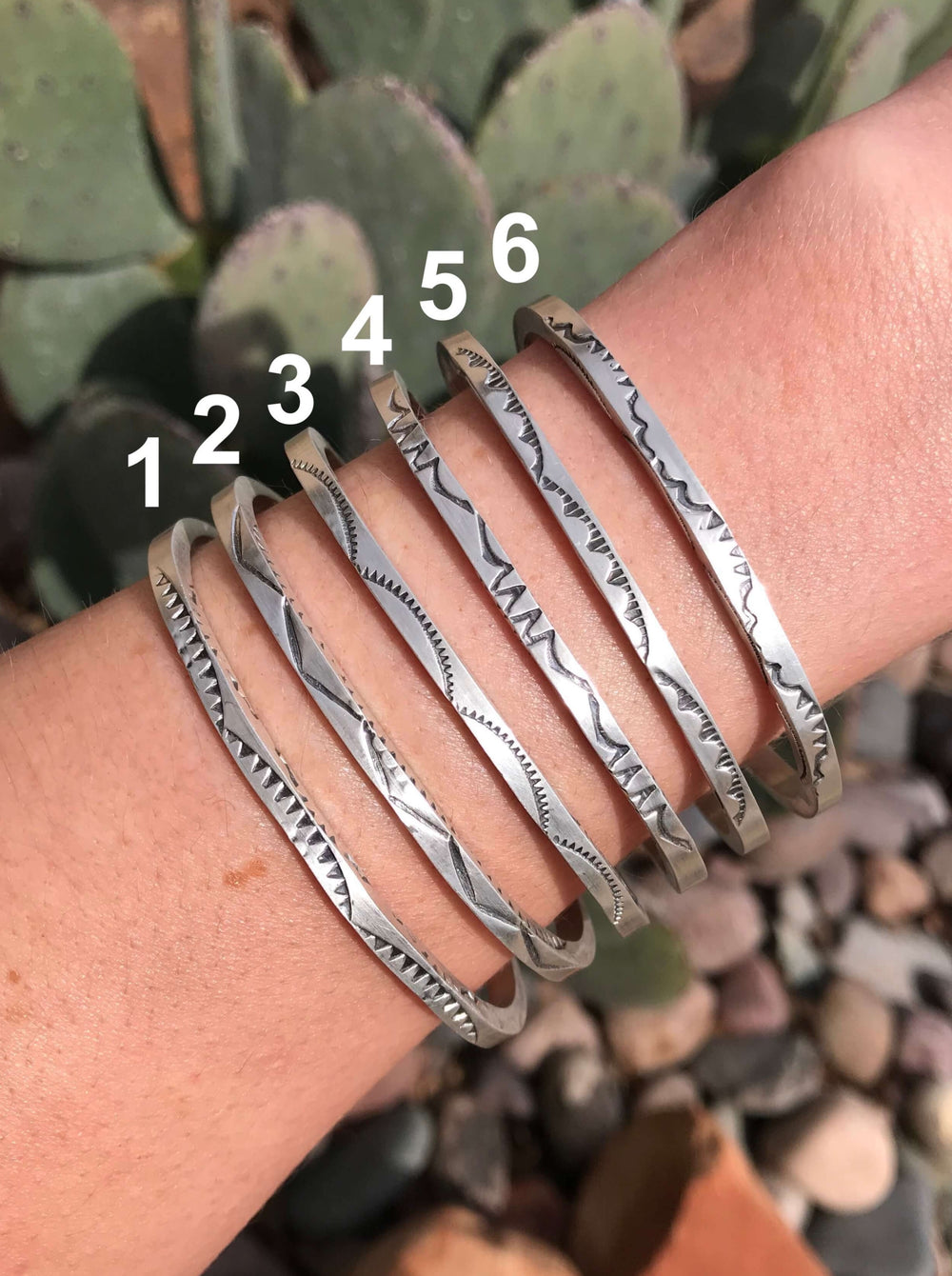 The Altus Sterling Stacking Cuff-Bracelets & Cuffs-Calli Co., Turquoise and Silver Jewelry, Native American Handmade, Zuni Tribe, Navajo Tribe, Brock Texas