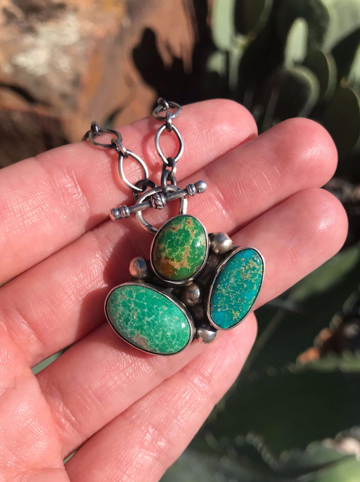 The Rockefeller Turquoise Necklace, 3-Necklaces-Calli Co., Turquoise and Silver Jewelry, Native American Handmade, Zuni Tribe, Navajo Tribe, Brock Texas