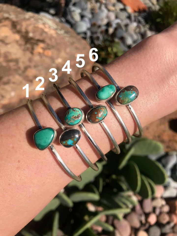 The Valor Turquoise Cuffs-Bracelets & Cuffs-Calli Co., Turquoise and Silver Jewelry, Native American Handmade, Zuni Tribe, Navajo Tribe, Brock Texas