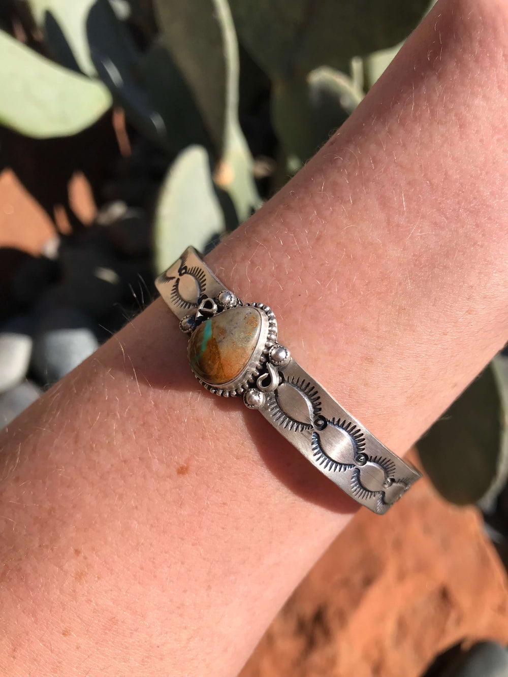 The Hutch Cuff-Bracelets & Cuffs-Calli Co., Turquoise and Silver Jewelry, Native American Handmade, Zuni Tribe, Navajo Tribe, Brock Texas