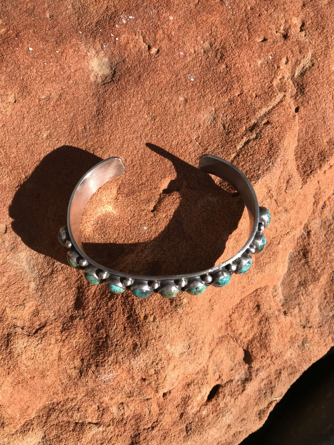 The Wichita Row Cuff, 3-Bracelets & Cuffs-Calli Co., Turquoise and Silver Jewelry, Native American Handmade, Zuni Tribe, Navajo Tribe, Brock Texas