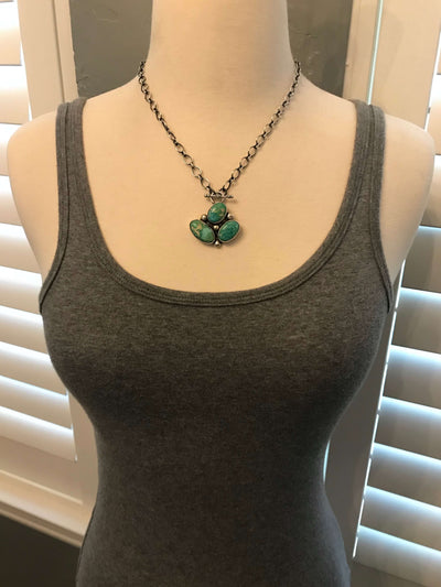 The Rockefeller Turquoise Necklace, 4-Necklaces-Calli Co., Turquoise and Silver Jewelry, Native American Handmade, Zuni Tribe, Navajo Tribe, Brock Texas
