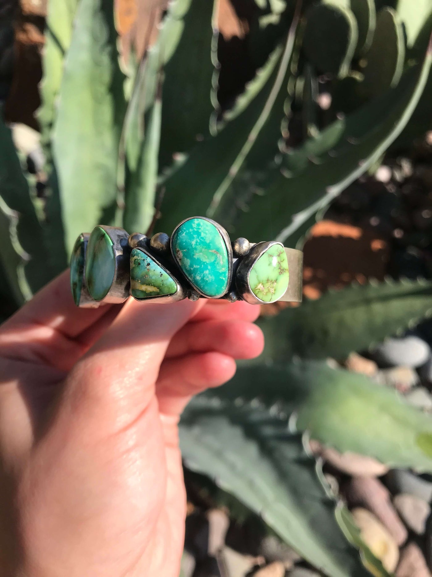 The Orleans Turquoise Cuff-Bracelets & Cuffs-Calli Co., Turquoise and Silver Jewelry, Native American Handmade, Zuni Tribe, Navajo Tribe, Brock Texas