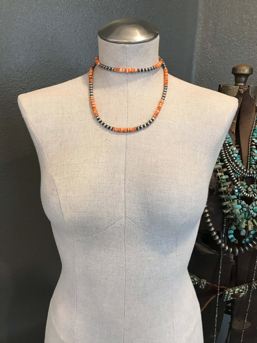 The Locanda Spiny Necklace-Necklaces-Calli Co., Turquoise and Silver Jewelry, Native American Handmade, Zuni Tribe, Navajo Tribe, Brock Texas