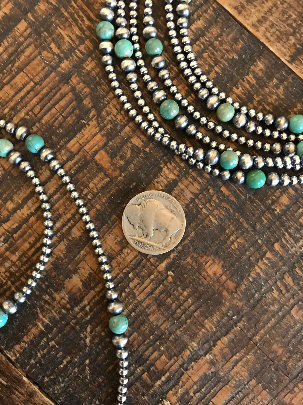 The Preston Necklace-Necklaces-Calli Co., Turquoise and Silver Jewelry, Native American Handmade, Zuni Tribe, Navajo Tribe, Brock Texas