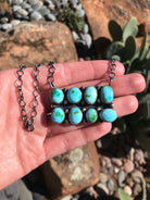 The Karina Turquoise Necklace-Necklaces-Calli Co., Turquoise and Silver Jewelry, Native American Handmade, Zuni Tribe, Navajo Tribe, Brock Texas