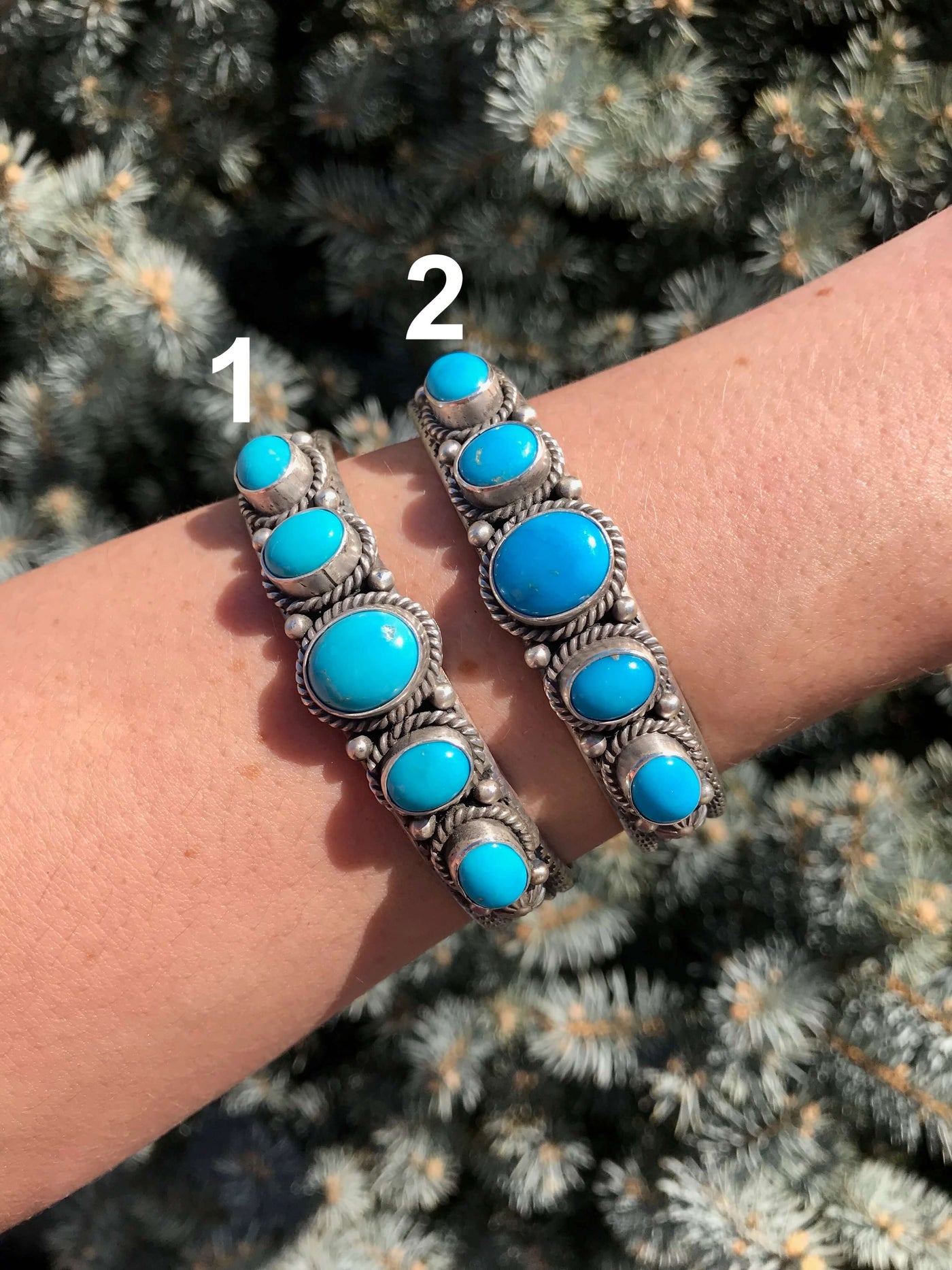 The Pawnee Turquoise Cuffs-Bracelets & Cuffs-Calli Co., Turquoise and Silver Jewelry, Native American Handmade, Zuni Tribe, Navajo Tribe, Brock Texas