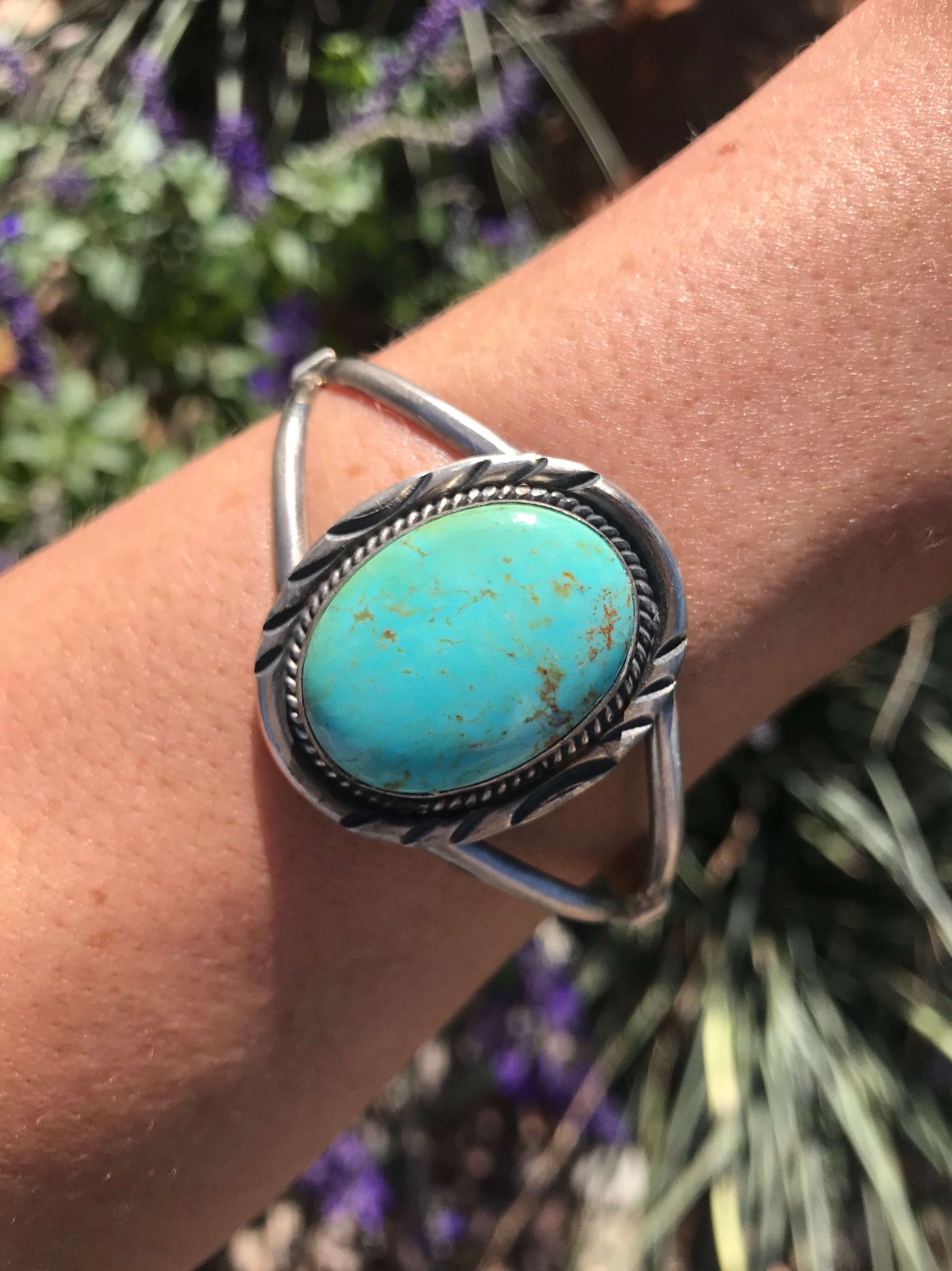 The Bixby Turquoise Cuff-Bracelets & Cuffs-Calli Co., Turquoise and Silver Jewelry, Native American Handmade, Zuni Tribe, Navajo Tribe, Brock Texas