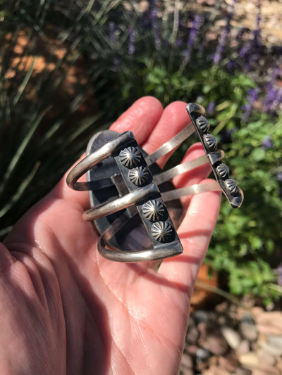 The Atlantis Turquoise Cuff-Bracelets & Cuffs-Calli Co., Turquoise and Silver Jewelry, Native American Handmade, Zuni Tribe, Navajo Tribe, Brock Texas