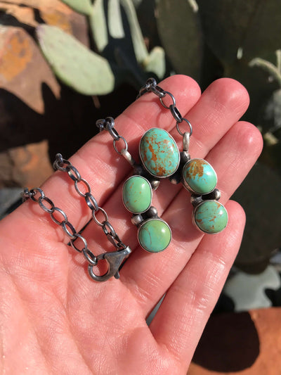 The Midi Naja Necklace, 2-Necklaces-Calli Co., Turquoise and Silver Jewelry, Native American Handmade, Zuni Tribe, Navajo Tribe, Brock Texas