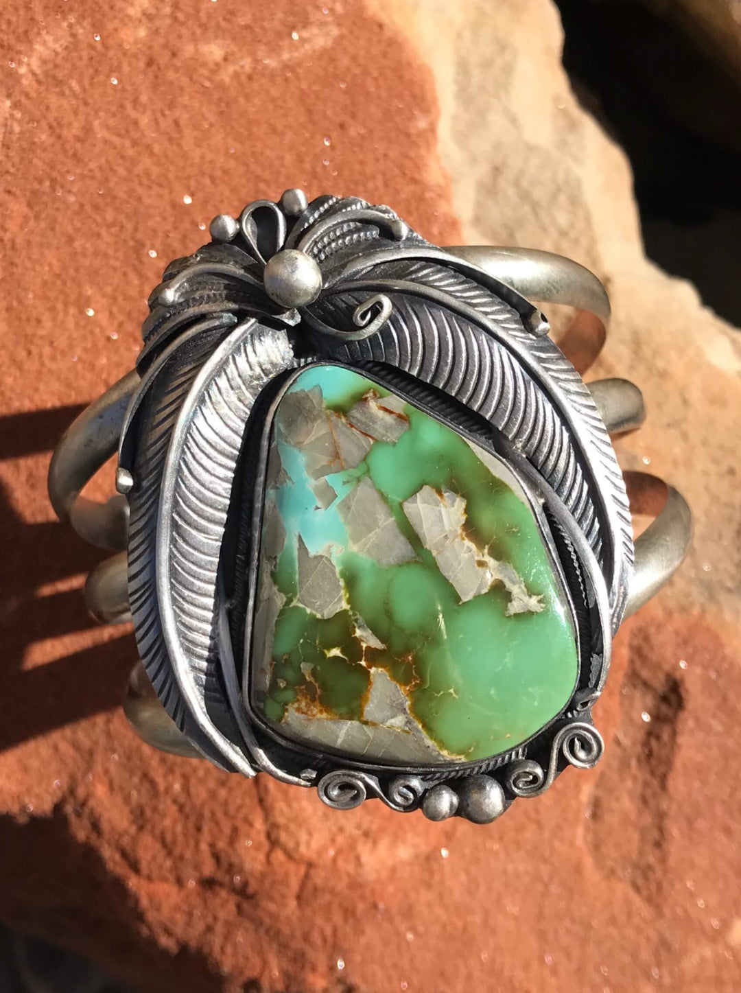 The Big Valley Royston Cuff-Bracelets & Cuffs-Calli Co., Turquoise and Silver Jewelry, Native American Handmade, Zuni Tribe, Navajo Tribe, Brock Texas