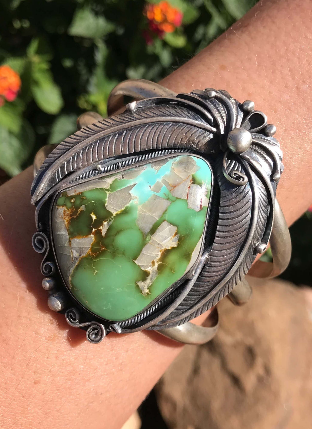 The Big Valley Royston Cuff-Bracelets & Cuffs-Calli Co., Turquoise and Silver Jewelry, Native American Handmade, Zuni Tribe, Navajo Tribe, Brock Texas