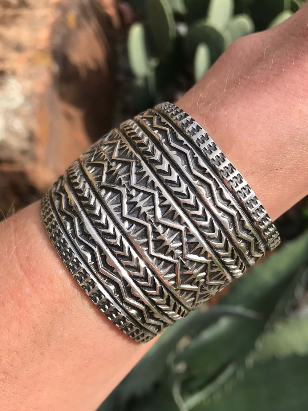 The Sunshine Reeves Cuff, 1-Bracelets & Cuffs-Calli Co., Turquoise and Silver Jewelry, Native American Handmade, Zuni Tribe, Navajo Tribe, Brock Texas