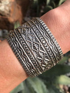 The Sunshine Reeves Cuff, 1-Bracelets & Cuffs-Calli Co., Turquoise and Silver Jewelry, Native American Handmade, Zuni Tribe, Navajo Tribe, Brock Texas