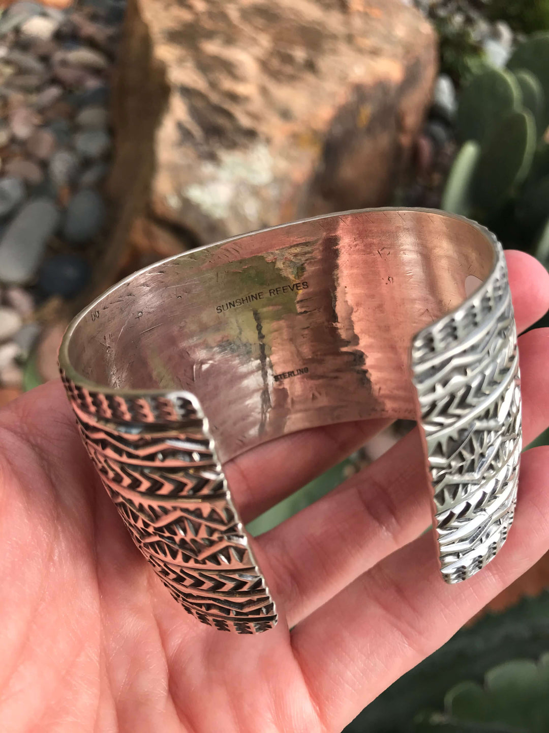 The Sunshine Reeves Cuff, 1-Bracelets & Cuffs-Calli Co., Turquoise and Silver Jewelry, Native American Handmade, Zuni Tribe, Navajo Tribe, Brock Texas