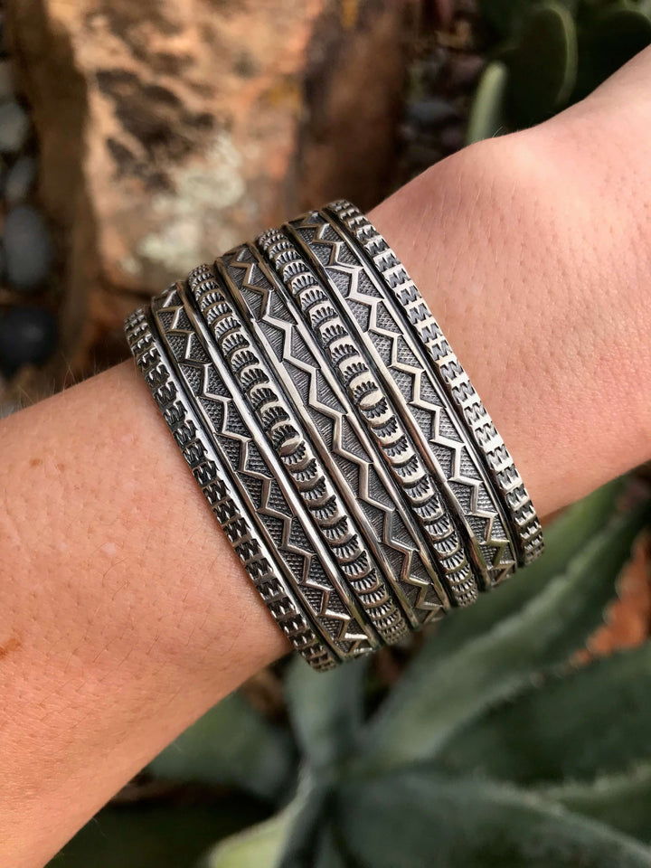 The Sunshine Reeves Cuff, 2-Bracelets & Cuffs-Calli Co., Turquoise and Silver Jewelry, Native American Handmade, Zuni Tribe, Navajo Tribe, Brock Texas