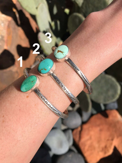 The Embry Cuffs-Bracelets & Cuffs-Calli Co., Turquoise and Silver Jewelry, Native American Handmade, Zuni Tribe, Navajo Tribe, Brock Texas