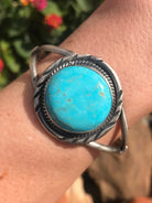 The Prime Turquoise Cuff-Bracelets & Cuffs-Calli Co., Turquoise and Silver Jewelry, Native American Handmade, Zuni Tribe, Navajo Tribe, Brock Texas