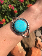 The Prime Turquoise Cuff-Bracelets & Cuffs-Calli Co., Turquoise and Silver Jewelry, Native American Handmade, Zuni Tribe, Navajo Tribe, Brock Texas