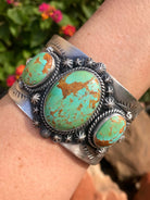 The Hampton Turquoise Cuff-Bracelets & Cuffs-Calli Co., Turquoise and Silver Jewelry, Native American Handmade, Zuni Tribe, Navajo Tribe, Brock Texas