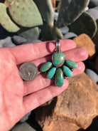 The Zella Pendant, 1-Pendants-Calli Co., Turquoise and Silver Jewelry, Native American Handmade, Zuni Tribe, Navajo Tribe, Brock Texas