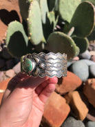 The Carlsbad Turquoise Cuff-Bracelets & Cuffs-Calli Co., Turquoise and Silver Jewelry, Native American Handmade, Zuni Tribe, Navajo Tribe, Brock Texas