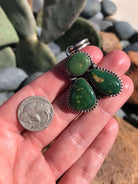 The Pasadena Pendant, 2-Pendants-Calli Co., Turquoise and Silver Jewelry, Native American Handmade, Zuni Tribe, Navajo Tribe, Brock Texas