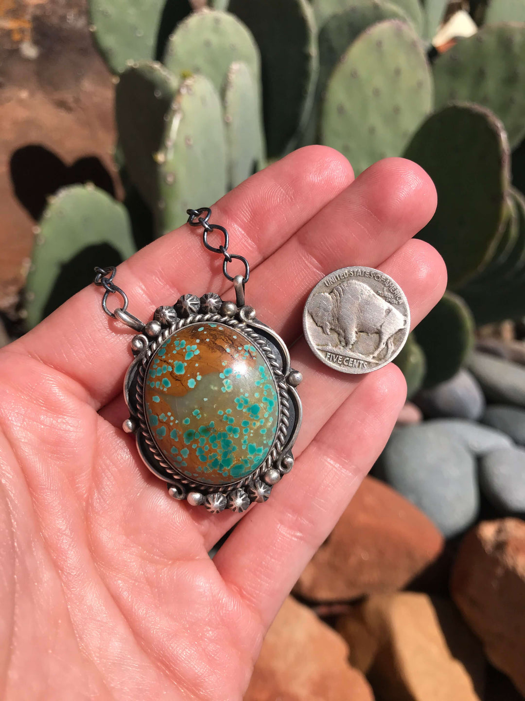 The Delancey Turquoise Necklace, 2-Necklaces-Calli Co., Turquoise and Silver Jewelry, Native American Handmade, Zuni Tribe, Navajo Tribe, Brock Texas