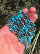 The Culbertson Necklace, 18"-Necklaces-Calli Co., Turquoise and Silver Jewelry, Native American Handmade, Zuni Tribe, Navajo Tribe, Brock Texas