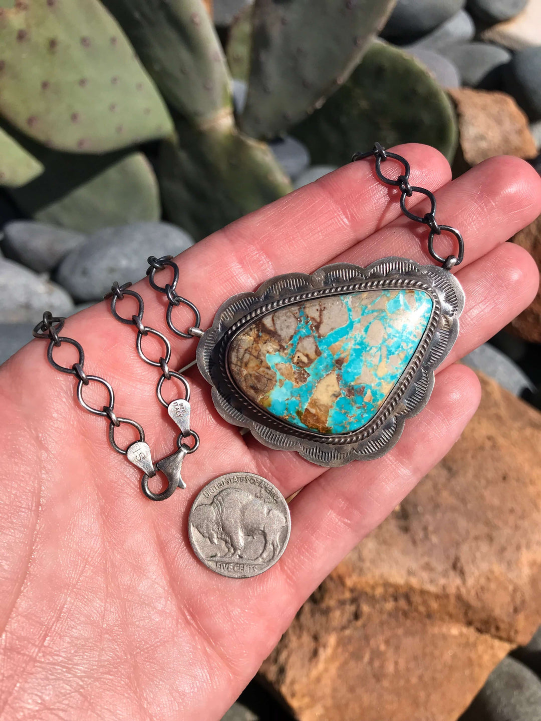 The Red Mesa Necklace, 4-Necklaces-Calli Co., Turquoise and Silver Jewelry, Native American Handmade, Zuni Tribe, Navajo Tribe, Brock Texas